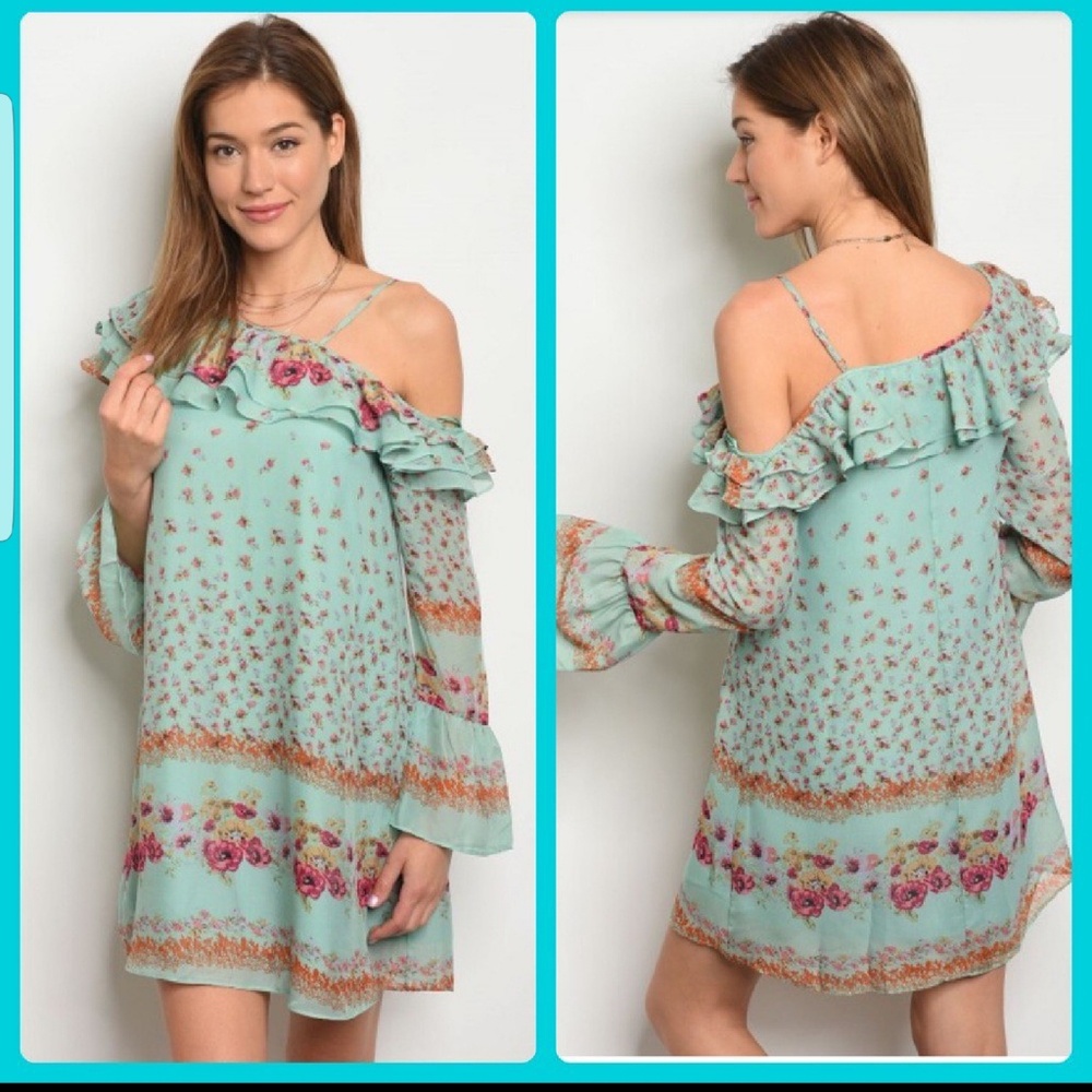 Off Shoulder Dress with Ruffles